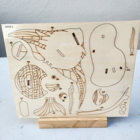 NEW 3D Wooden Angelfish Puzzle Aquarium Ocean Life Animal Model Kit STEM Crafts - Picture 2 of 4